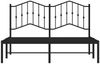 vidaXL Bettgestell mit Kopfteil Metall Schwarz 135x190 cm 373788 Bild 5