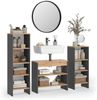 Badmöbel-Set Karli Anthrazit/Goldkraft Eiche 3 Teile Vicco Bild 5