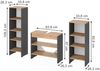Badmöbel-Set Karli Anthrazit/Goldkraft Eiche 3 Teile Vicco Bild 2