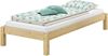 Erst-Holz Stapelbett Massivholzbett Kiefer Natur 80x200 cm Einzelbett stapelbar Gästebett + Rollrost 60. 48-08 Bild 5
