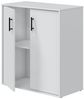 Kommode >LAUNDRY< 2 Türen, 1 Boden, Artik Weiß - 80x88x40 (BxHxT) Bild 3