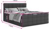 Boxspringbett Best Lux mit Fußteil, 2 Bettkästen, Bonell-Matratze und Topper, Polsterbett (Grau (Inari 91), 140 x 200 cm) Bild 4