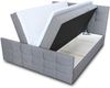 Boxspringbett Best Lux mit Fußteil, 2 Bettkästen, Bonell-Matratze und Topper, Polsterbett (Grau (Inari 91), 140 x 200 cm) Bild 2