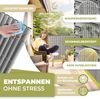 KESSER® PVC Sichtschutzmatte Sichtschutzzaun Balkonverkleidung Windschutz verstärkte Lamellen für Garten Balkon & Terrasse Balkonumrandung inkl Kabelbindern, Abdeckung & Handschuhe Hellgrau, 120 x 400 cm Bild 4