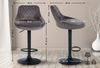 2er Set Barhocker Lazio Samt schwarz Bild 2