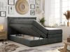 Boxspringbett 7-Zonen Taschenfederkernmatratze und Topper - PREMIUM-10-KING - 140x200cm - Dunkelgrau Stoff - H3 Bild 2