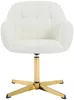 Vente-unique - LANCIEGA Office chair Stoff Weiß - B 61 cm x H 79 cm x L 59,5 cm Bild 3