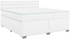 vidaXL Boxspringbett mit Matratze Weiß 180x200 cm Kunstleder 3288433 Bild 3