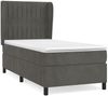 vidaXL Boxspringbett mit Matratze Dunkelgrau 90x190 cm Samt 3129304 Bild 2