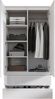 Furnica Kleiderschrank weiß matt Garderobe, 2 Türen und 2 Schubladen H180cm B90cm T50cm Bild 4