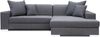 AX LIVING Modernes Schlafsofa grau Marsale Couch in L Form 263 cm R Bild 3