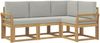 vidaXL Outdoor-Sofagarnitur 4 pcs Weiß und Hellgrau 3387560 Bild 2