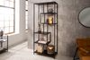 riess-ambiente Standregal SLIM LINE 185cm schwarz, Einzelartikel 1-tlg, Wohnzimmer · Esche-Design · Metall · mit Ablage · Industrial Bild 2