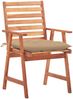 vidaXL Garten-Essstühle 3 Stk. mit Kissen Massivholz Akazie 3064365 Bild 2