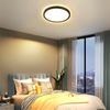 ZMH Deckenlampe LED Deckenleuchte Flach - Schlafzimmerlampe 22CM Badezimmerlampe 18W Küchenlampe Schlafzimmer Schwarz Deckenbeleuchtung Flurlampe Decke Badlampe 3000K - 6500K für Küche Flur Bild 2