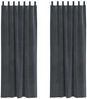 vidaXL Verdunkelungsvorhänge 2 pcs Hellgrau 140 x 225 cm Samt 4107265 Bild 2