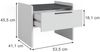 Esszimmerbank Roman Weiß 53.5 x 41.1 cm mit 1 Schublade Vicco Bild 2