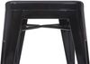 Barhocker HWC-A73, Barstuhl Tresenhocker, Metall Industriedesign stapelbar ~ schwarz Bild 5