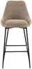 Vente-unique - TOYBA Barhocker Stoff Schokoladenbraun - B 58 cm x H 97 cm x L 52 cm Bild 4