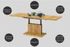 Mazzoni Couchtisch Aston Eiche Gold Craft stufenlos höhenverstellbar ausziehbar 120-200cm, Funktionstisch, Wohnzimmertisch, Tisch, Esstisch, Sofatisch Bild 4