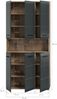 Stauraumschrank >Ice< in Nox Oak / Schwarz - 90x185x30cm (BxHxT) Bild 4