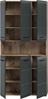 Stauraumschrank >Ice< in Nox Oak / Schwarz - 90x185x30cm (BxHxT) Bild 3