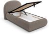 Beautysofa Polsterbett MOTTI 90x200 mit Bettkasten und gepolstertem Kopfteil (mehrere Farben, Bouclé-Stoff), wahlweise ohne Matratze oder mit Matratze Bild 4