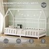 ML-DESIGN Spielbett Hausbett Kinderbett inkl. Lattenrost kreativ Bodenbett für Kinder, Abenteuerbett mit Matratze H-10 cm 90x200 cm Holzbett Weiß Bettgestell Bild 2