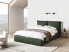 Bett mit Stauraum BAJONNA Stoff Dunkelgrün 160 x 200 cm Bild 3