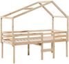 vidaXL Hochbett mit Dach 75x190 cm Massivholz Kiefer 3282061 Bild 3