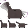 vidaXL Relaxsessel Dunkelbraun Stoff 374170 Bild 4