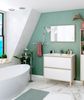 Waschbeckenunterschrank >VERONA< in Eiche / Weiß - 80x80x45 (BxHxT) Bild 2