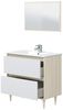 Waschbeckenunterschrank >VERONA< in Eiche / Weiß - 80x80x45 (BxHxT) Bild 5