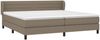 vidaXL Polsterbett mit Matratze Stoff Taupe 200x200 cm Bild 3