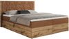 Boxspringbett mit Kopfteil und Topper, Polsterbett - NESSI - 180 x 200 cm - Orange Stoff - H4 - Topper T25 Bild 4