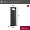 Paulmann No. 94407 Outdoor Pollerleuchte Swivea Anthrazit IP44 360° beweglich 8W Bild 2