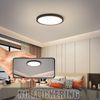 ZMH Deckenlampe LED Deckenleuchte Badezimmer - Ø22cm Badezimmerlampe Flach 15W Flurlampe Schwarz Küche Deckenbeleuchtung Rund Küchenlampe Kaltweiß Badlampe IP44 Kaltweiß für Flur Bad Schlafzimmer Bild 2
