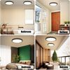 ZMH Deckenlampe LED Deckenleuchte Badezimmer - Ø22cm Badezimmerlampe Flach 15W Flurlampe Schwarz Küche Deckenbeleuchtung Rund Küchenlampe Kaltweiß Badlampe IP44 Kaltweiß für Flur Bad Schlafzimmer Bild 5