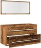 vidaXL 2-tlg. Badmöbel-Set Altholz-Optik Holzwerkstoff 856388 Bild 5