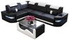 Sofa Dreams Ecksofa Ledercouch Sofa Leder Como L Form Ledersofa, Couch, mit LED, wahlweise mit Bettfunktion als Schlafsofa, Designersofa Bild 4