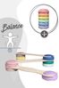 tiSsi® Balance Board Set inkl. Stapelstein 6er Set Rainbow Pastel Bild 2