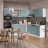 Eckküche R-Line Blau-Grau/Weiß 247 x 237 cm ohne Arbeitsplatte Vicco Bild 4
