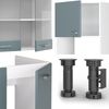 Eckküche R-Line Blau-Grau/Weiß 247 x 237 cm ohne Arbeitsplatte Vicco Bild 5