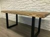 Bellary Esstisch mit U-untergestell 180x90x76 cm schwarz/natur Bild 2