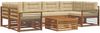 vidaXL Outdoor-Sofagarnitur mit Kissen 7 pcs Natur und Beige 3373113 Bild 2