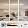 ZMH LED Deckenleuchte Dimmbar Panel Deckenlampe 120x15 cm mit Fernbedienung 42W Deckenpanel Wohnzimmerlampe 3360lm Modern Nachtlicht Schlafzimmerlampe Weiß Büroleuchte für Büro Küche flur Bild 3