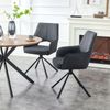 Drehstuhl 2er Set Tokio Stühle in Anthrazit - gemütliches Design - B/H/T: 57x91x64 cm Bild 2
