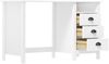 vidaXL Schreibtisch Hill mit 3 Schubladen 120x50x74 cm Kiefernholz 288996 Bild 3