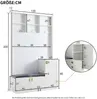 Garderoben-Set mit Sitzfläche, Schuhschrank und Haken, Breite 120 cm Bild 3