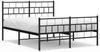 vidaXL Bettgestell mit Kopf- und Fußteil, Metall, Schwarz, 140x190 cm Bild 2